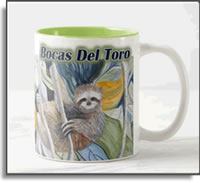 Mug Sloth Island Bocas Del Toro Island Art by Yotigo 